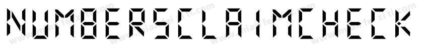 NumbersClaimcheck Regulart字体转换